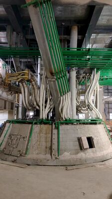 10000KVA เตาเผาผสมไฟรมนแกนเซสที่มีก๊าบคาร์บอนต่ําขนาดกลาง ด้วยเทคโนโลยีการหล่อหล่อหล่อหล่อหล่อ